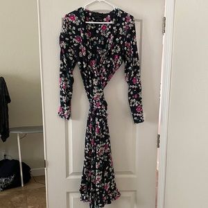 Anthropologie Midi Wrap Knee Length Dress